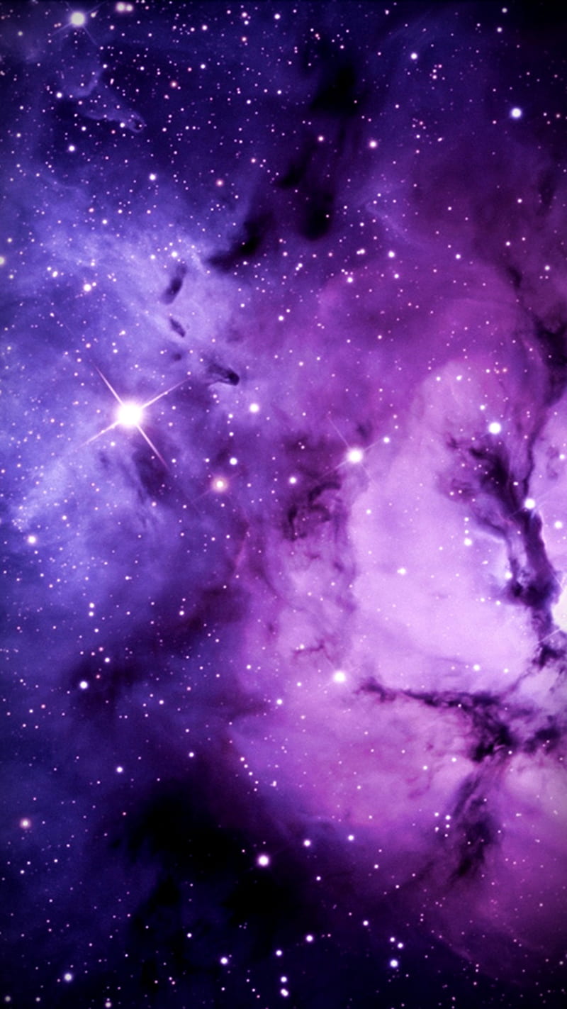 Galaxy Stars, galaxy, purple, space, stars, HD phone wallpaper
