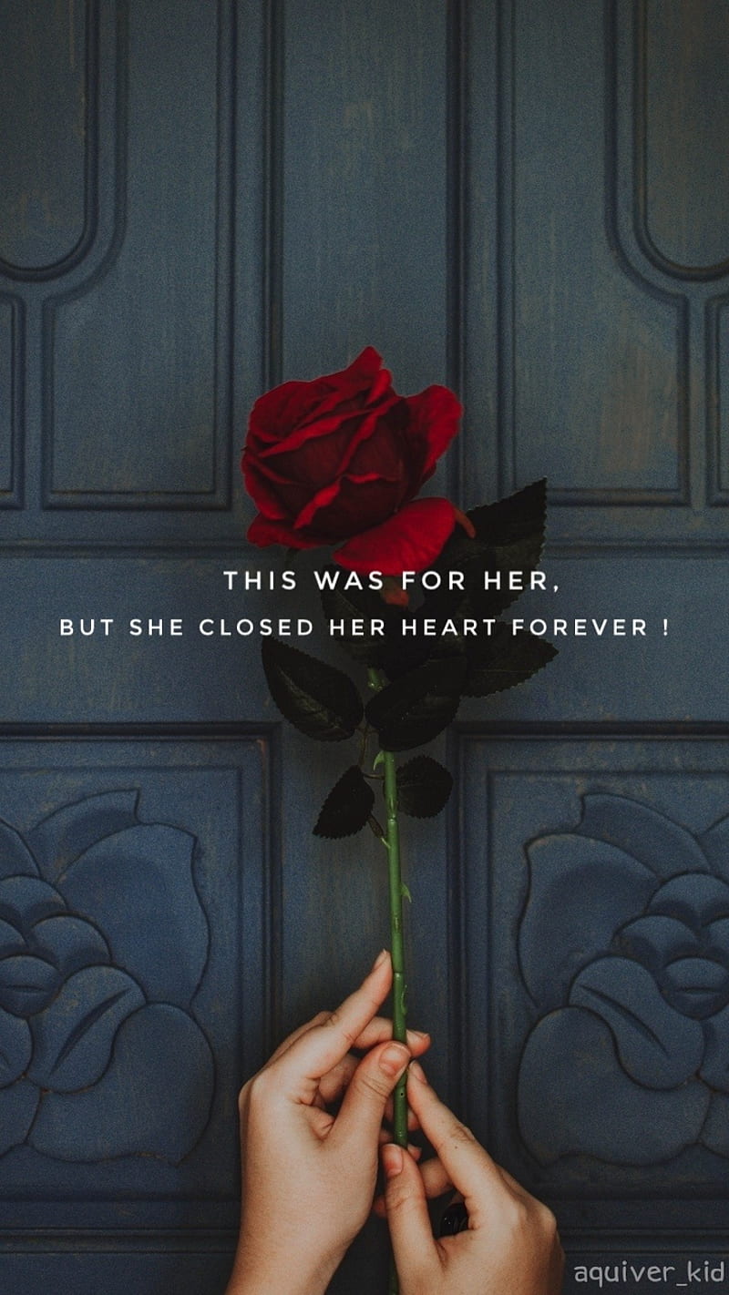 Loss, broken, depression, heart, love, memories, quote, red rose ...