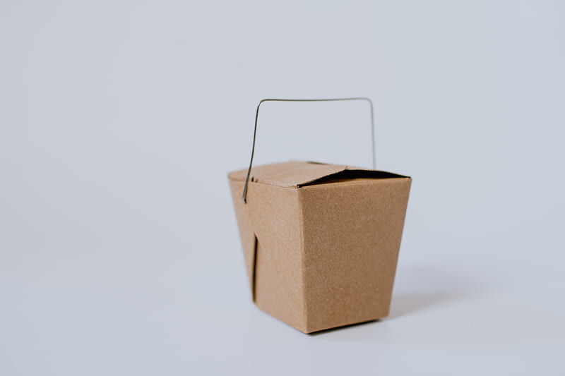 small brown cardboard box with handle, HD wallpaper