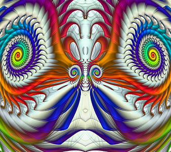 Magic Silk Handkerchief, colors, swirl, abstract, fractal, digital art, HD  wallpaper