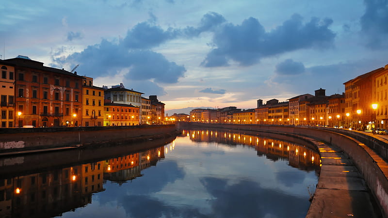 Arno River Italy Pisa City, HD wallpaper