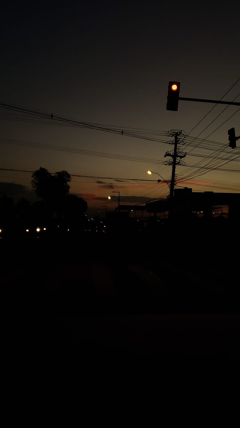 Dark sunset, dash, traffic, HD phone wallpaper