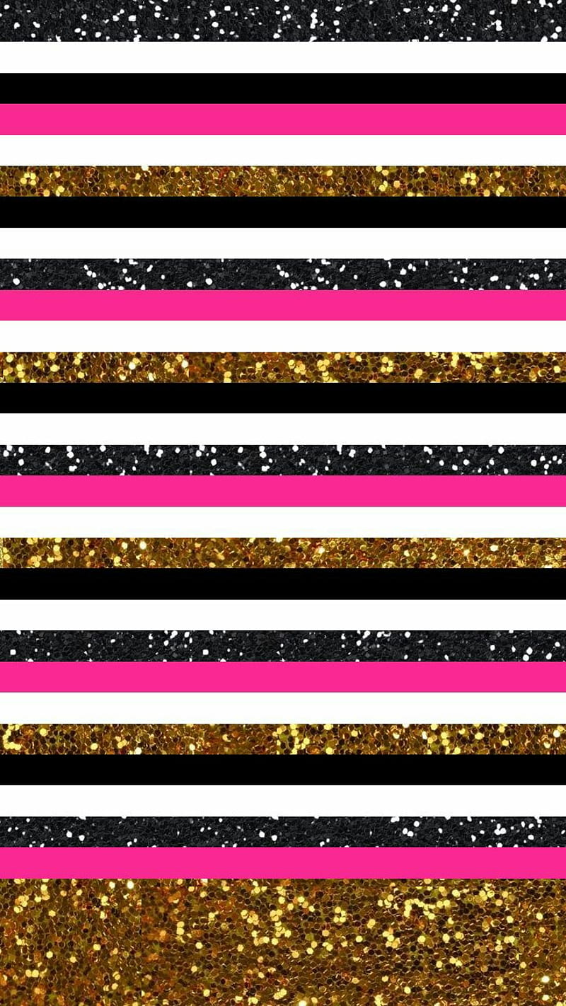 Striped Glitter, glitter, gold, pastel, pink, stripes, HD phone wallpaper