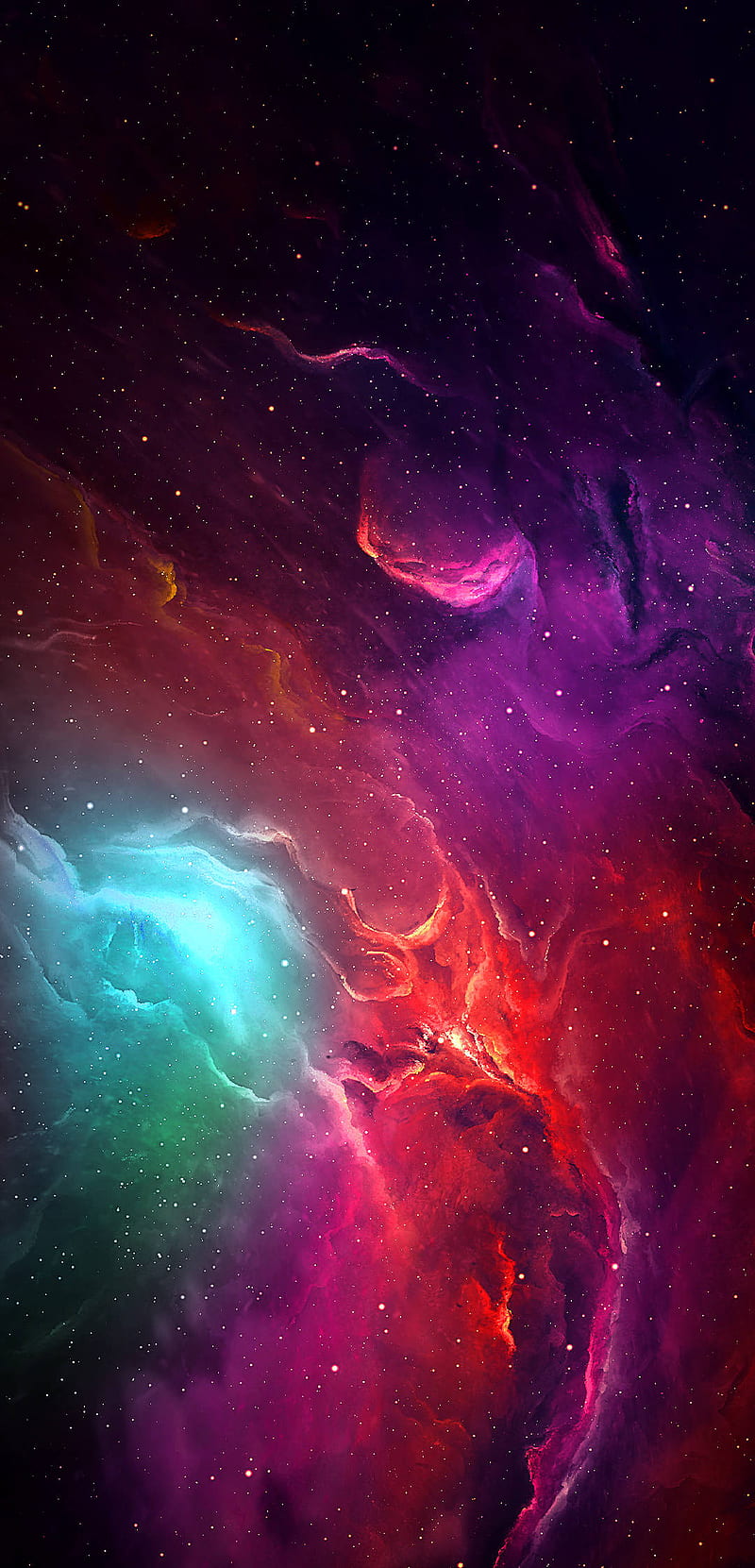 colorful space iphone wallpaper