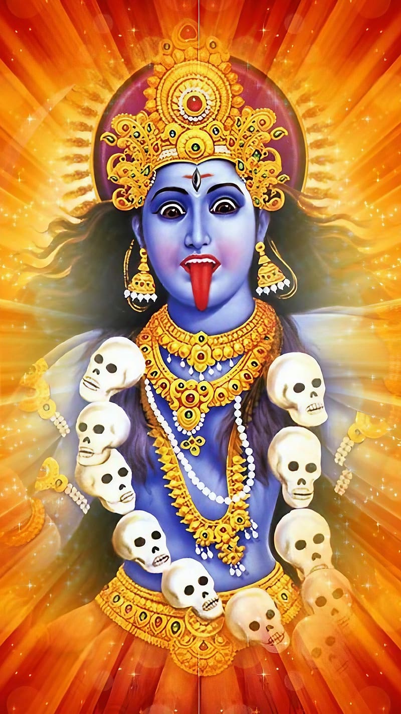 Maa Kali , Animated, goddess, HD phone wallpaper