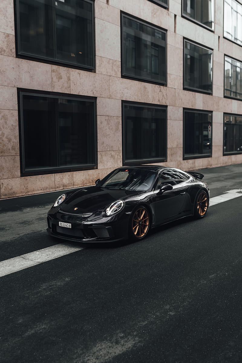 Porsche In Black, porsche, carros, black, HD wallpaper
