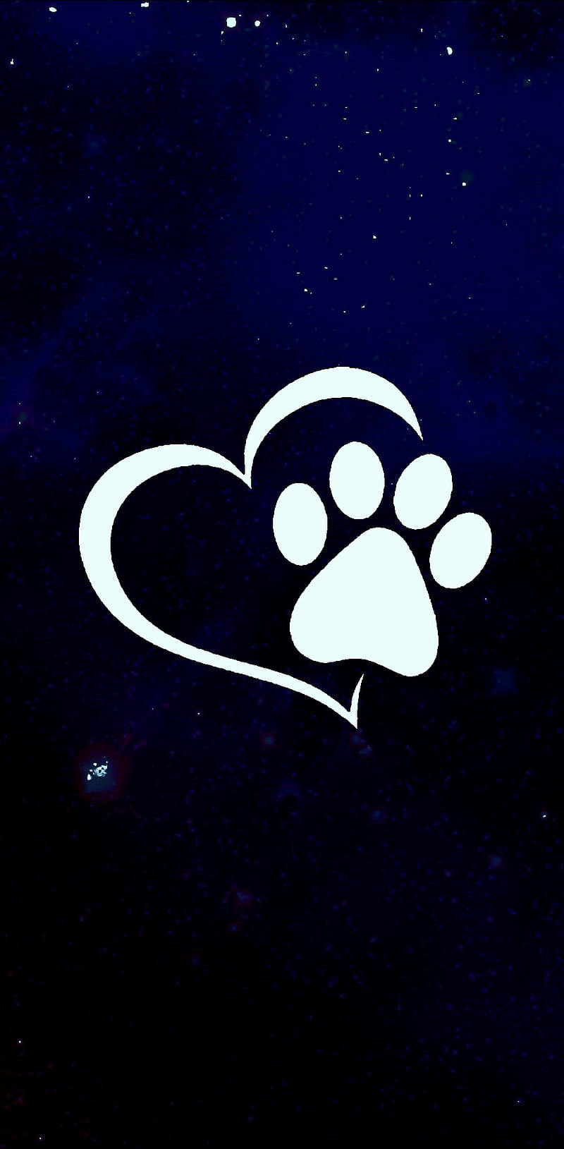 Dog paw 9, heart, HD phone wallpaper