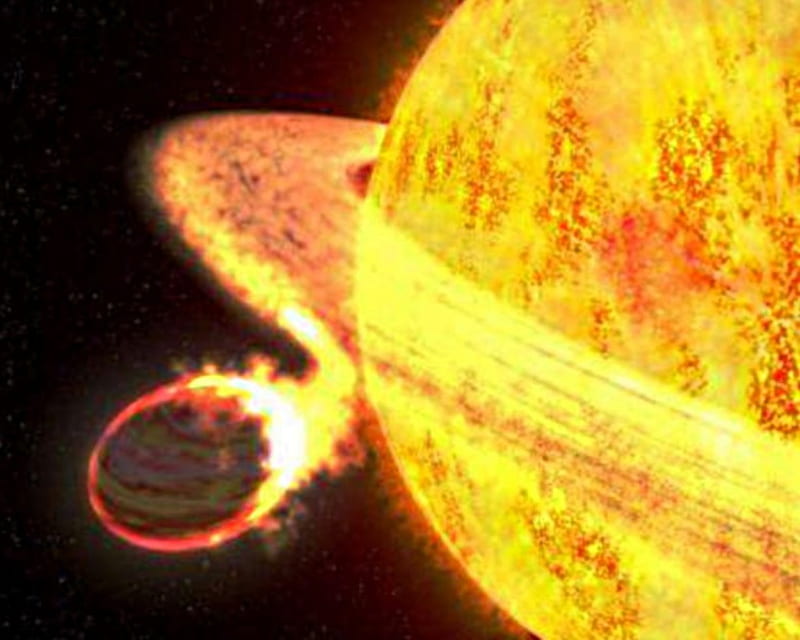 Burning exoplanet, near, close, to, star, HD wallpaper