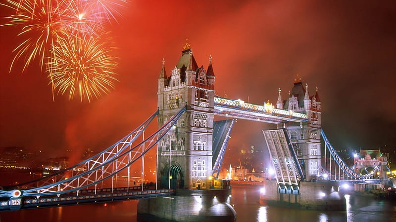 4th july bridge, july, 4th, bridge, fireworks, HD wallpaper | Peakpx