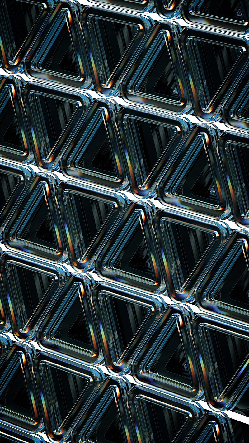 structure, geometric, triangles, embossed, glass, HD phone wallpaper