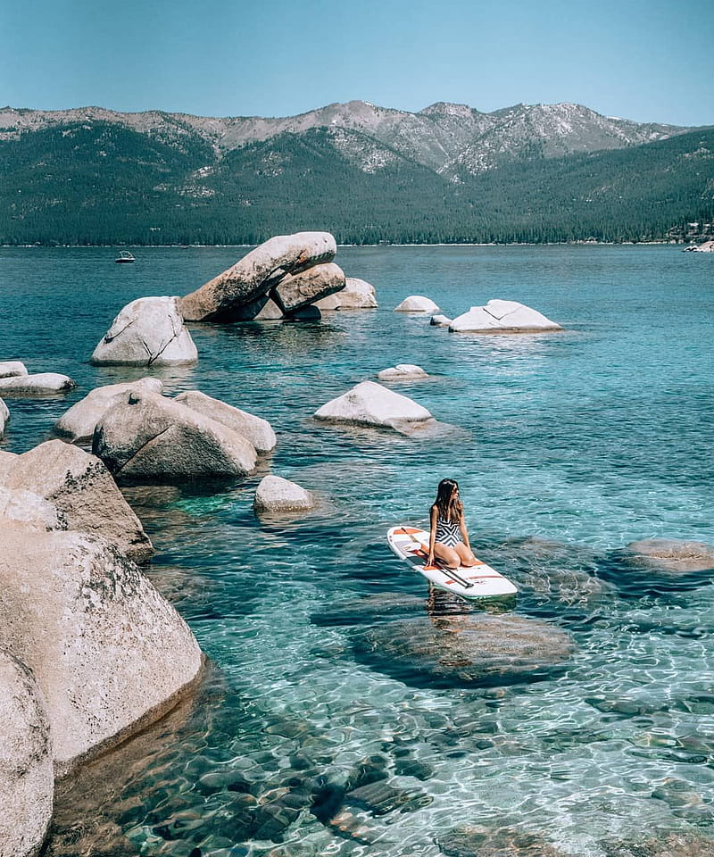 Catarina Mello. TRAVEL. SF on Instagram: “I like my mornings just like this ✧ how surreal is Lake Tahoe during summer? I just can. Tahoe trip, Lake tahoe, Tahoe, HD phone wallpaper