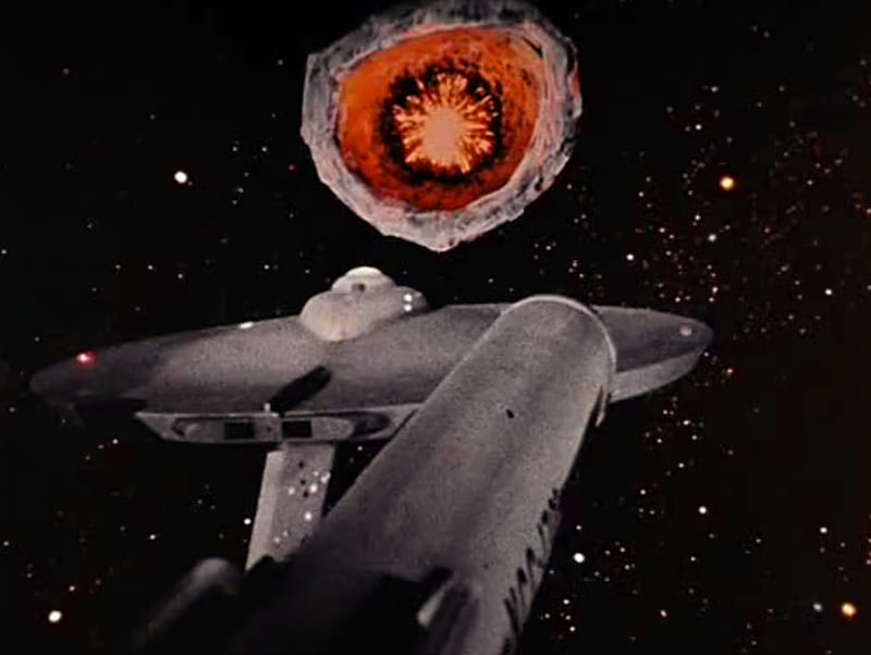 Starship Enterprise and Planet Killing Doomsday Machine, Star Trek, Starship Enterprise, Planet Killer, The Doomsday Machine, Star Trek Original Episode, HD wallpaper