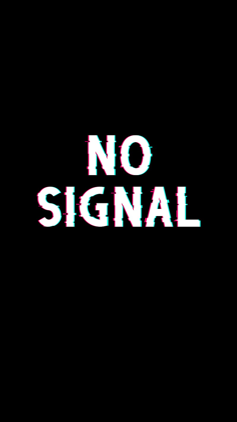 No Signal Glitch, black, text, HD phone wallpaper