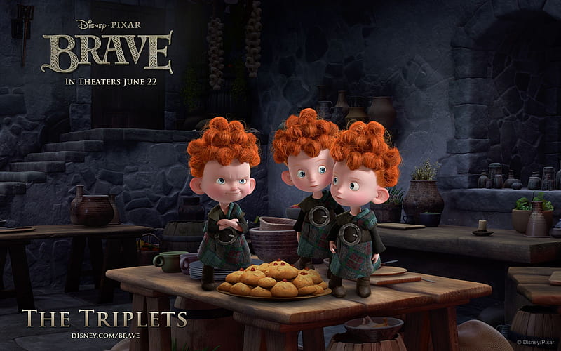 THE TRIPLETS-Brave 2012 Movie, HD wallpaper
