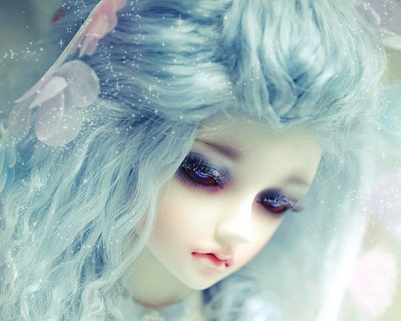 Doll Face, cute, face, doll, girl, HD wallpaper