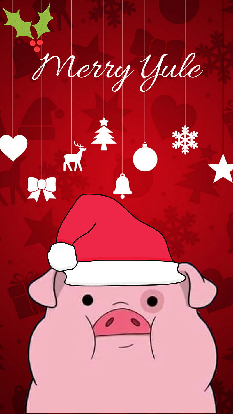 Yule Pig, holiday, HD phone wallpaper