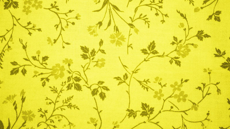Green Leaves In Yellow Background Spoonflower Spoonflower, HD wallpaper