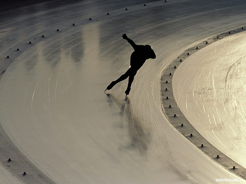 speed skating, skate, track, ice, sport, HD wallpaper