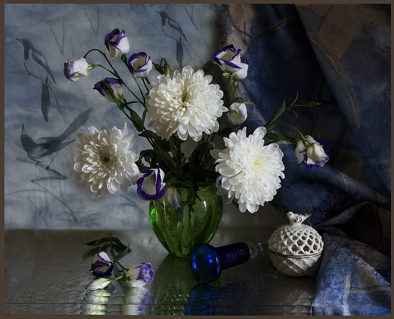 Still life, chrysanthemum, vase, bonito, elegantly, graphy, nice, cool ...