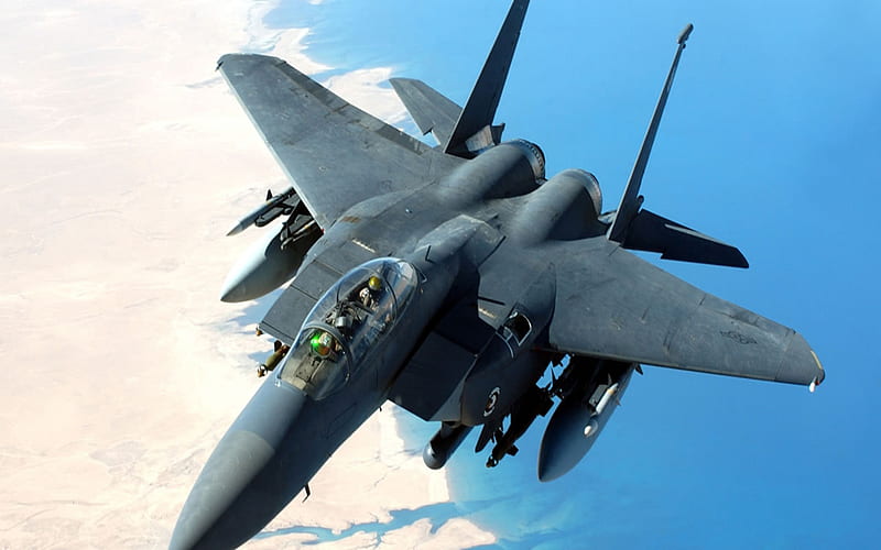 F-15 Eagle, rocket, aircraft, eagle, military, planes, bombs, f-15, HD wallpaper