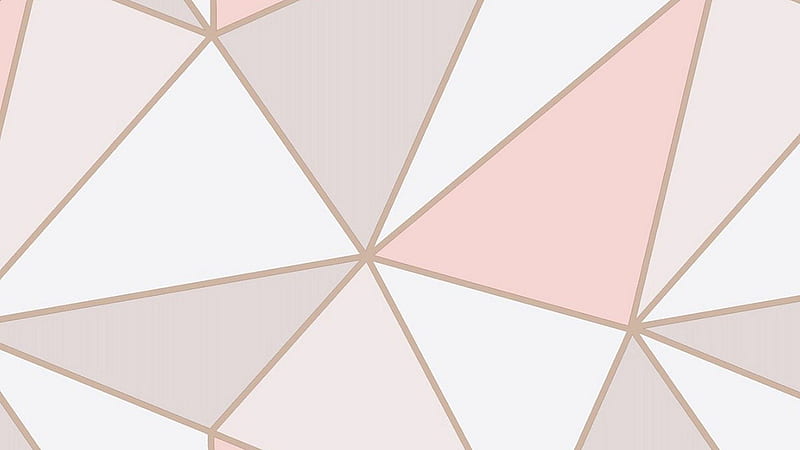 Rose Gold White Triangle Rose Gold, HD wallpaper
