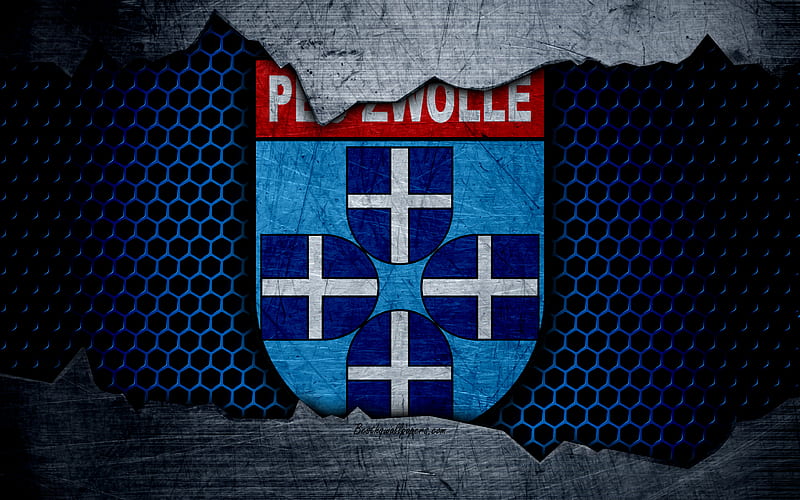 Zwolle logo, Eredivisie, soccer, football club, Netherlands, PEC Zwolle, grunge, metal texture, Zwolle FC, HD wallpaper