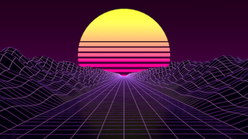 Synthwave Ultra, Music, vaporwave, synthwave, retro, 80, 80s, render, 3d, abstract, , outrun, HD wallpaper