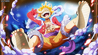 Luffy Gear 5 Sun God Nika (One Piece) 4K Wallpaper iPhone HD Phone #4041g