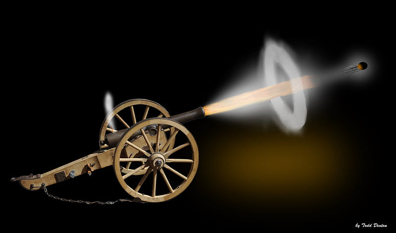 Holy Cannon Fire, PC by Todd Denton, by Todd Denton, Cannon by Todd Denton, Art with by Todd Denton, HD wallpaper