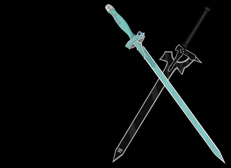 SAO: Sword, pretty, item, object, objects, bonito, rapier, sweet, nice, blade, anime, darkness, beauty, weapon, sword, lovely, items, black, sword art online, sao, dark, HD wallpaper