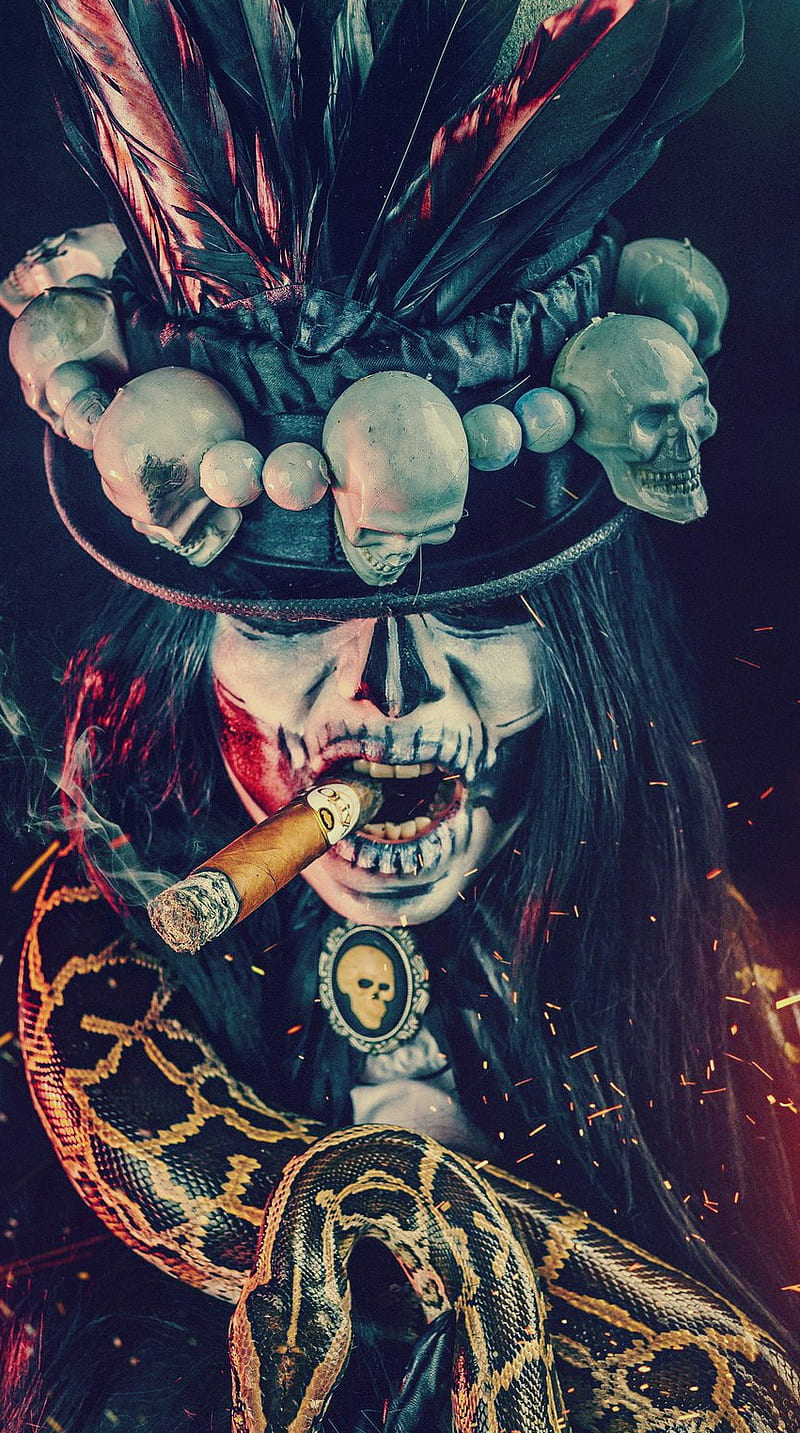 Swag Death, girl, cigarette, skull, HD phone wallpaper | Peakpx