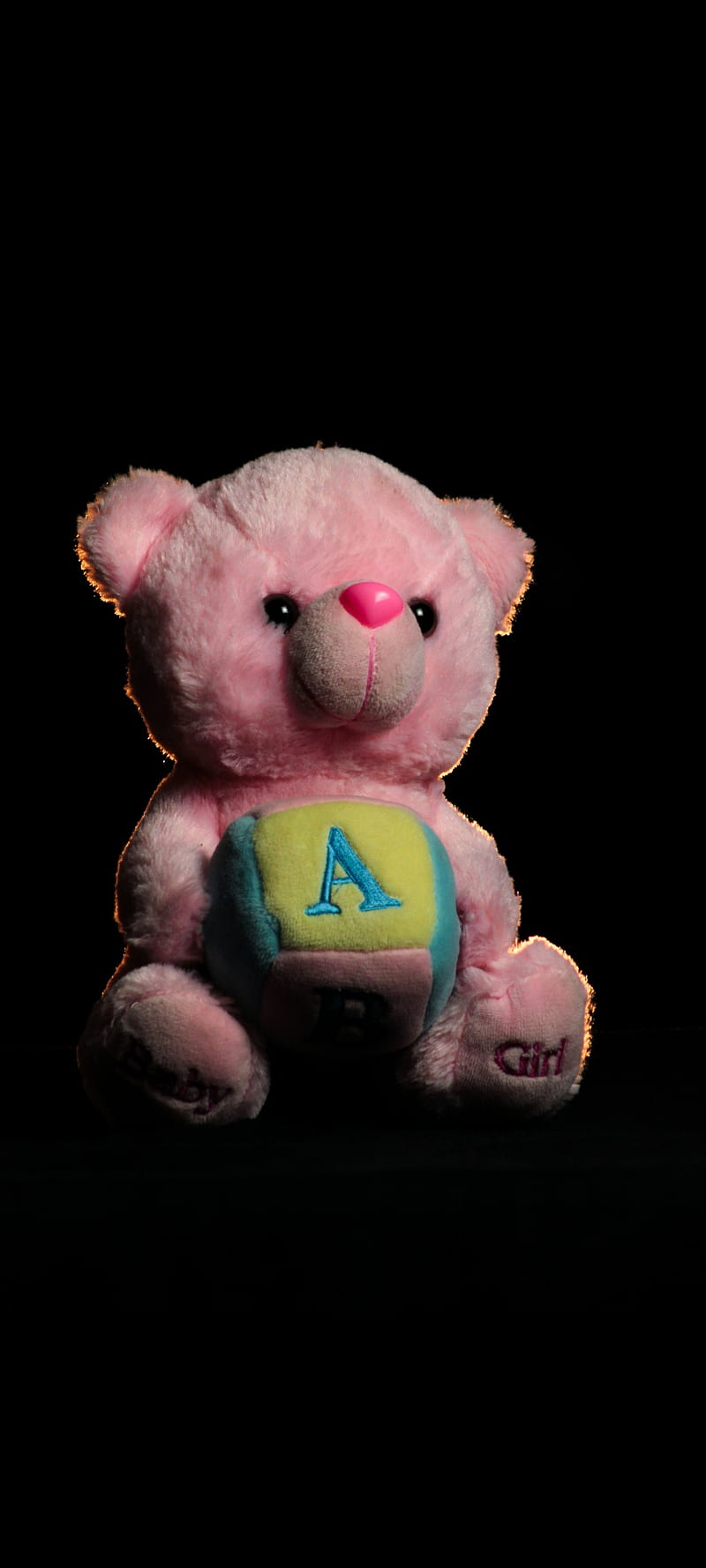 Teddy bear, amoled, cute, doll love, loved, pink, potrait, teddy, HD phone  wallpaper | Peakpx