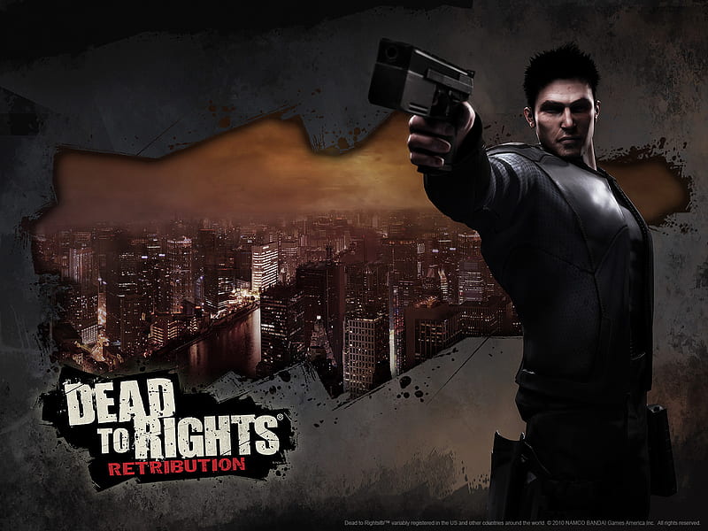 Death to Rights-Shoot, videogame, death to rights, action, game, man, shoot, angry, adventure, 2010, mission, dark, hero, weapon, attack, pc, HD wallpaper