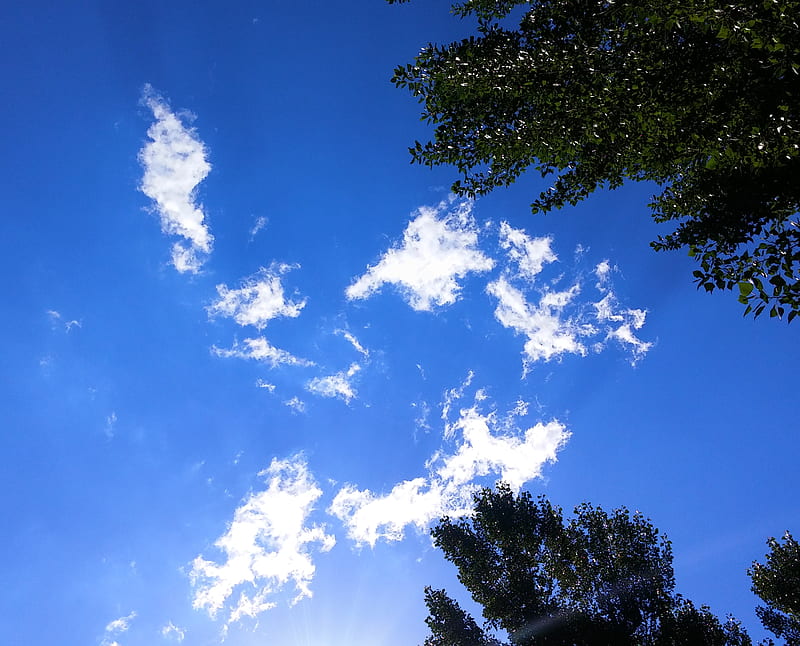 Pocas nubes, sky, clouds, heaven, HD wallpaper