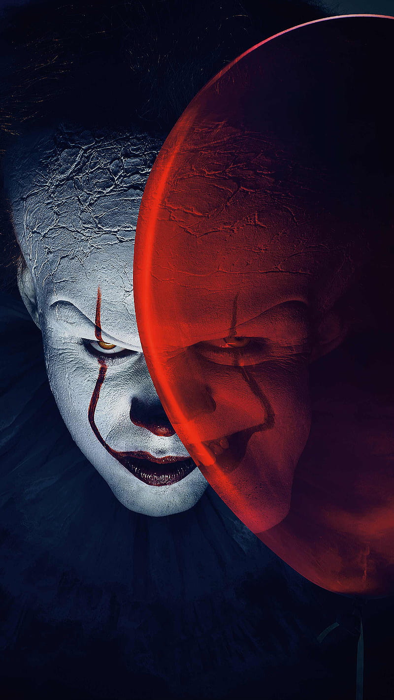 It movie, bad, balloon, character, clown, entertainment, red, HD phone wallpaper