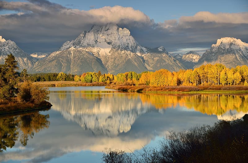 Lakes, Mountain, Lake, Reflection, Tree, Fall, , Switzerland, Cloud, HD ...