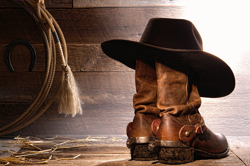 Botas y sombrero de vaquero, marrón, vaqueras, sombreros, botas, Fondo de  pantalla HD | Peakpx