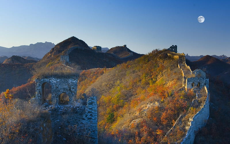 Great Wall-natural landscape, HD wallpaper