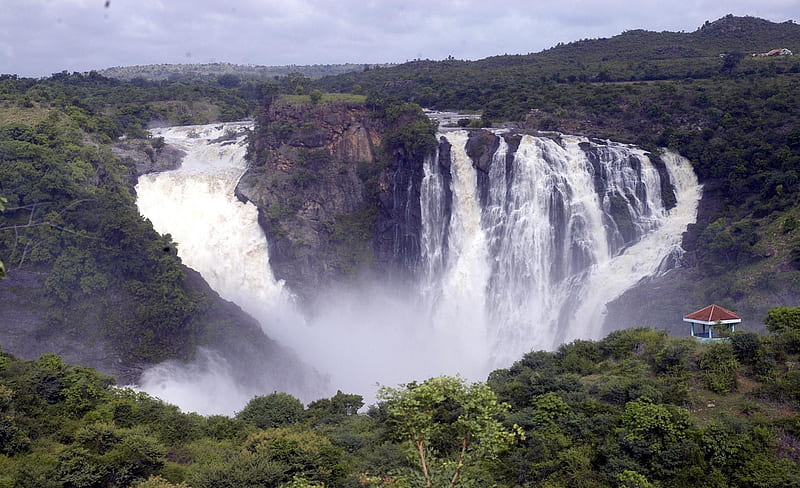 Shivanasamudra Falls - India, Asia, Shivanasamudra Falls, Waterfalls, India, HD wallpaper