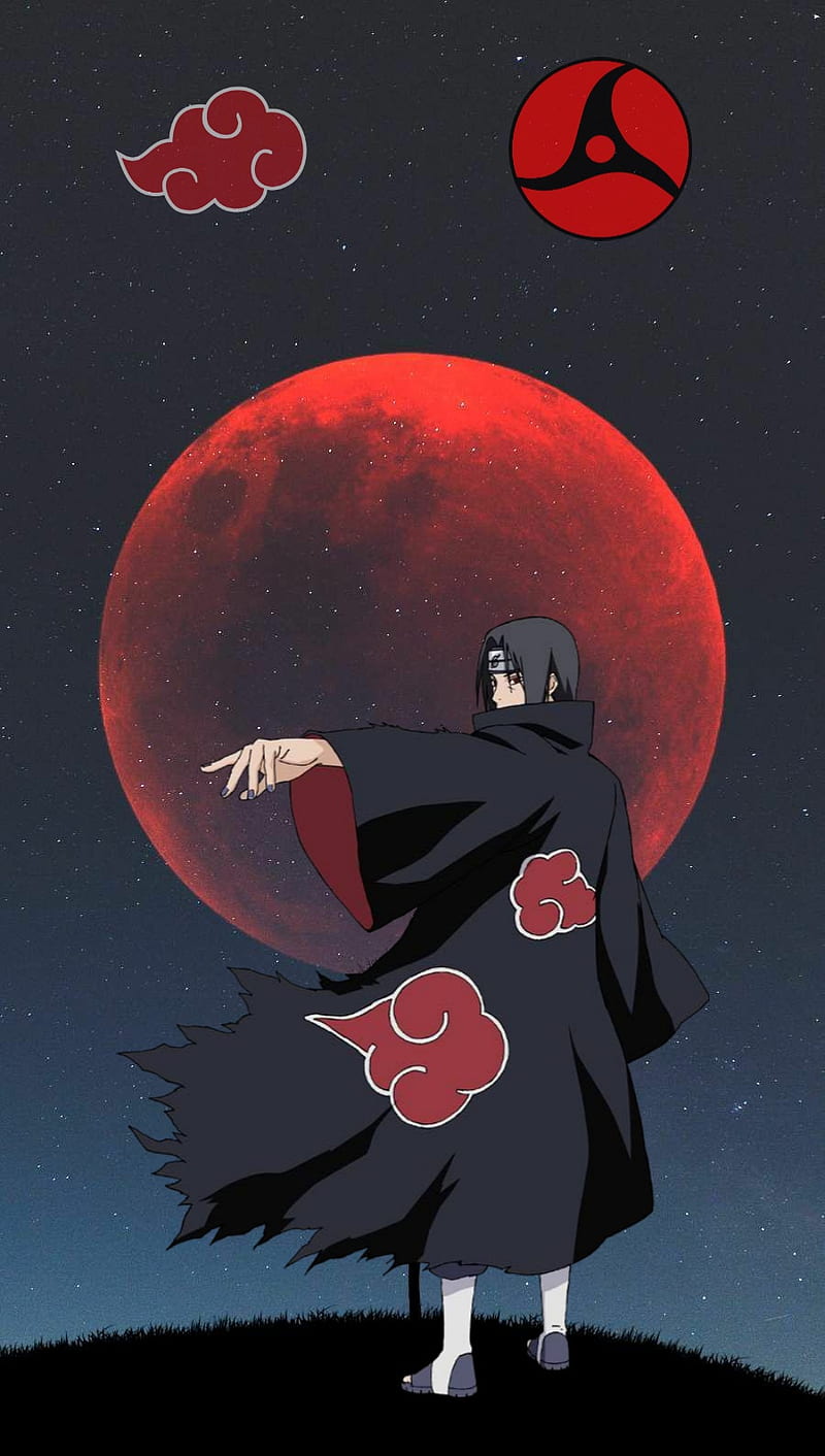 Мун наруто. Итачи Луна. Луна Учиха. Красная Луна Наруто. Луна из Наруто.