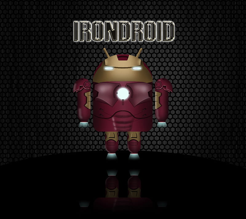 Iron Android, android, droid, iron man, ironman, robot, HD wallpaper