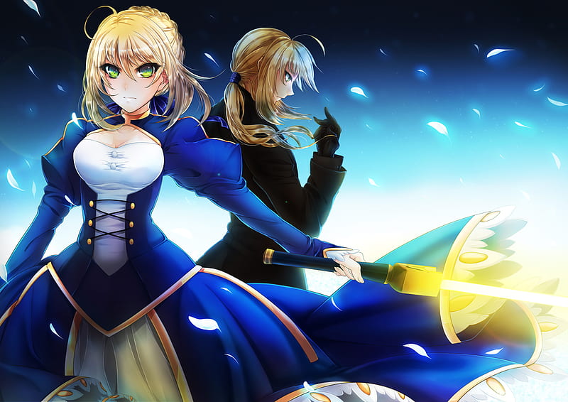 Saber Suit Female Green Eyes Anime Girls Blonde Hair Fsn Fate Zero Fate Stay Night Hd 5112