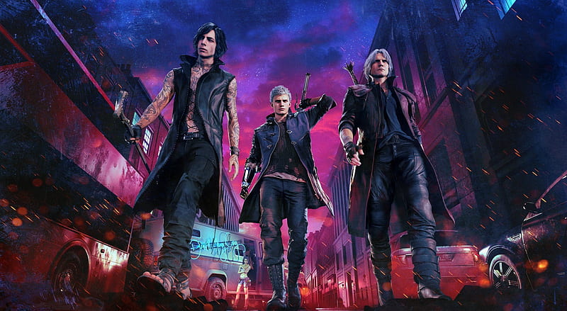 Devil May Cry 5 Ultra, Games, Devil May Cry, devil may cry 5, videogame, videogames, dante, nero, HD wallpaper