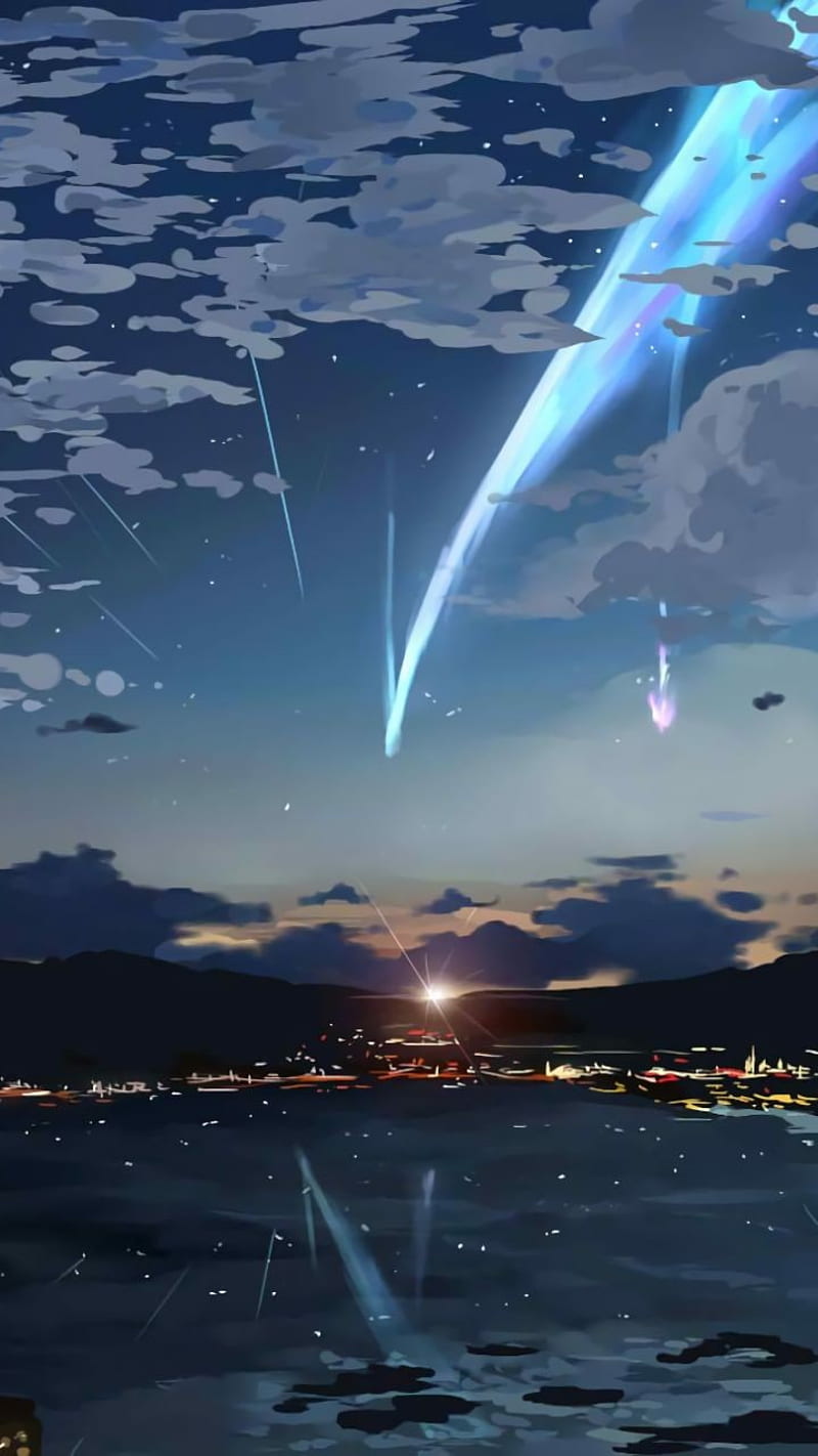 Anime Girl Starry Night Sky Live Wallpaper - MoeWalls