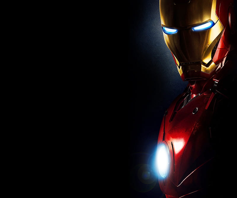 Iron man, red, gold, portrait, glowing, HD wallpaper | Peakpx