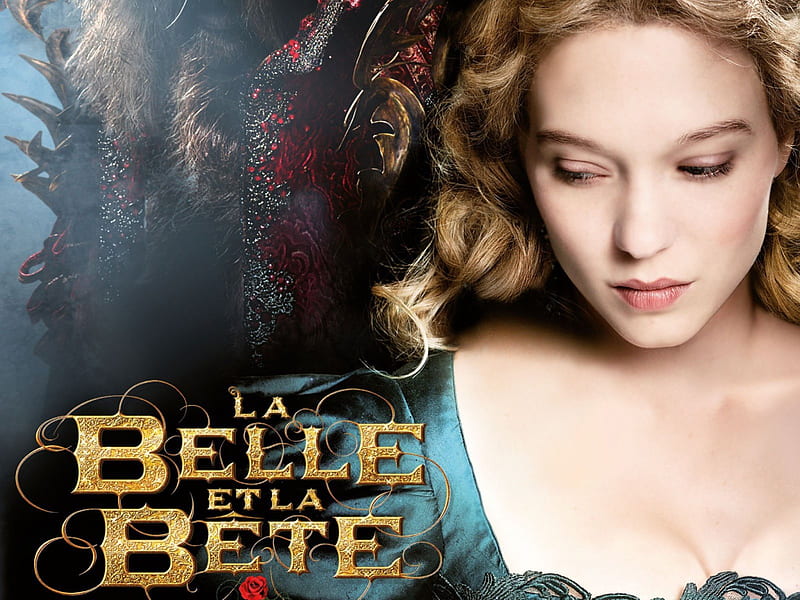 Beauty and the Beast (2014), beauty and the beast, movie, belle, blonde, woman, fantasy, girl, actress, 2014, lea seydoux, la belle et la bete, blue, HD wallpaper