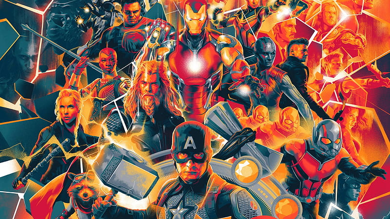 The Avengers, Avengers Endgame, Iron Man , Captain America , Ant-Man , Thor , Nebula (Marvel Comics) , Hawkeye , Black Widow , Rocket Raccoon, HD wallpaper