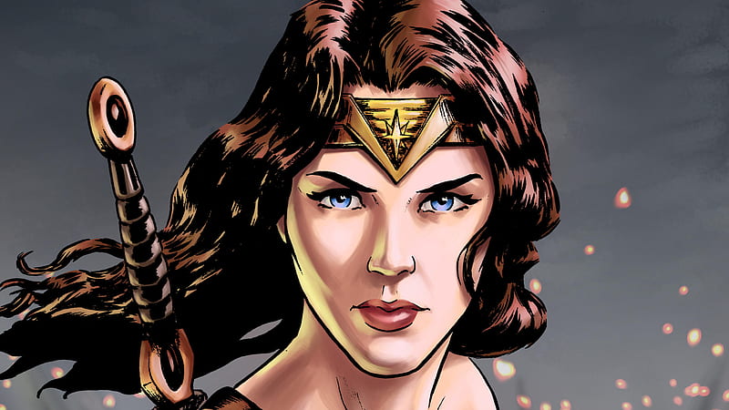 Wonder Woman Digital Painting, wonder-woman, superheroes, digital-art, painting, HD wallpaper