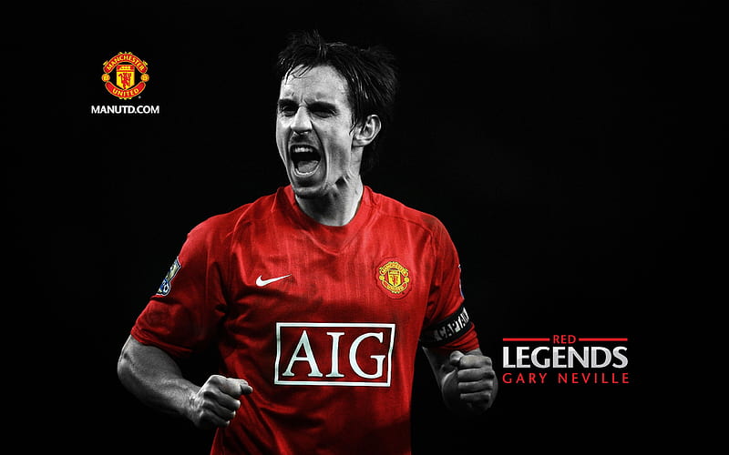 Gary Neville-Red Legends-Manchester United, HD wallpaper