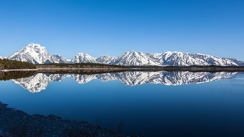 Calm Blue At Grand Teton National Park , national-park, nature, reflection, HD wallpaper